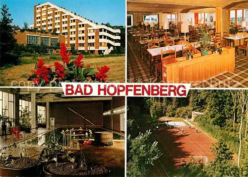 AK / Ansichtskarte Bad Hopfenberg Westfaelisches Bauernbad Hotel Restaurant Hallenbad Sportplatz Kat. Petershagen