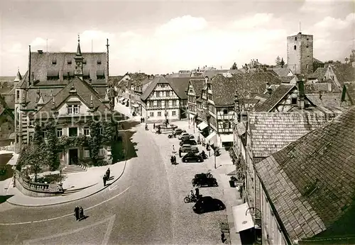 AK / Ansichtskarte Bretten Baden Hauptstrasse mit Rathaus Kat. Bretten