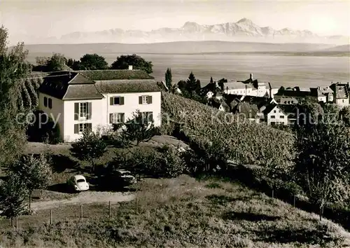 AK / Ansichtskarte Meersburg Bodensee Pension Seeschau Panorama Kat. Meersburg