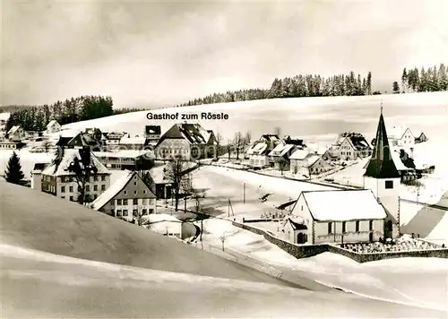 AK / Ansichtskarte Neukirch Furtwangen Gasthof zum Roessle Kirche Kat. Furtwangen im Schwarzwald