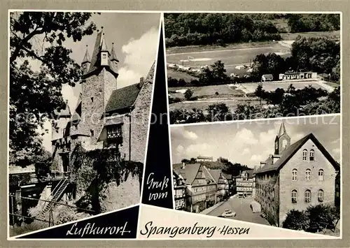 AK / Ansichtskarte Spangenberg Hessen Kirche Rathaus Freibad Kat. Spangenberg