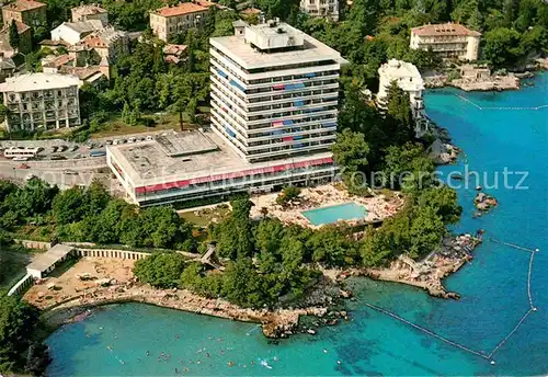 AK / Ansichtskarte Opatija Istrien Fliegeraufnahme Hotel am Meer