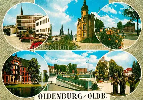 AK / Ansichtskarte Oldenburg Niedersachsen Kirche Rathaus Denkmal Kat. Oldenburg (Oldenburg)