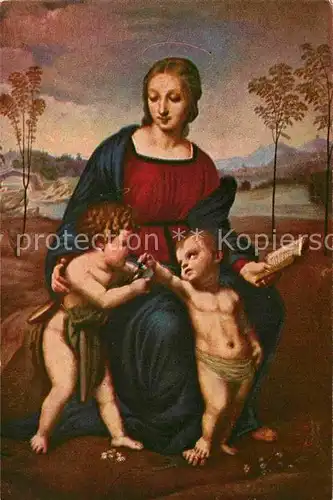 AK / Ansichtskarte Raffaello Madonna mit Christkind  Kat. Kuenstlerkarte