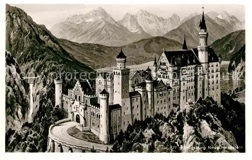 AK / Ansichtskarte Fuessen Allgaeu Koenigsburg Neuschwanstein Kat. Fuessen