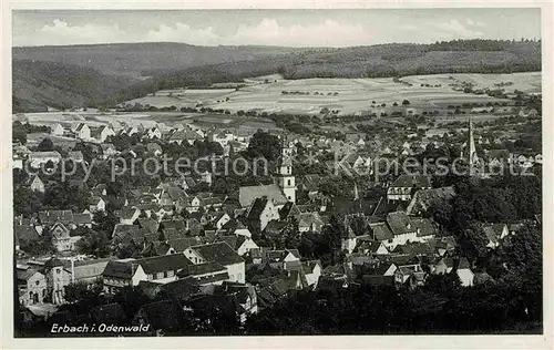 AK / Ansichtskarte Erbach Odenwald Fliegeraufnahme Kat. Erbach