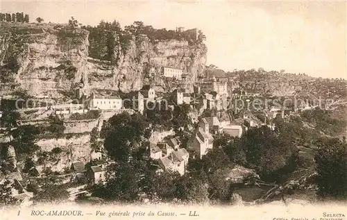 AK / Ansichtskarte Rocamadour Vue generale prise du Causse Kat. Rocamadour