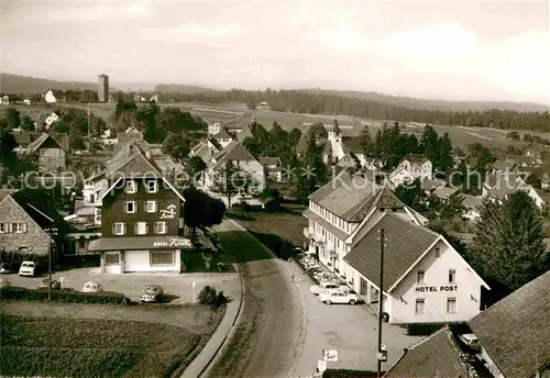 AK / Ansichtskarte Dobel Schwarzwald Panorama Hotel Funk Hotel Post Kat. Dobel