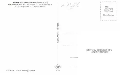 AK / Ansichtskarte Herrenalb Loeffenau Schwarzwald Aschenhuette Ferienheim Schullandheim Kat. March