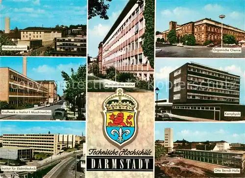 AK / Ansichtskarte Darmstadt Gebaeude Technische Hochschule Wappen Kat. Darmstadt