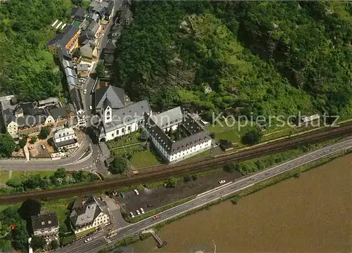 AK / Ansichtskarte Kamp Bornhofen Wallfahrtskloster Fliegeraufnahme Kat. Kamp Bornhofen