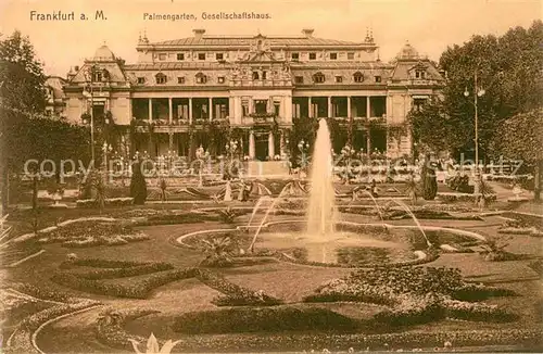 AK / Ansichtskarte Frankfurt Main Palmengarten Gesellschaftshaus Park Kat. Frankfurt am Main