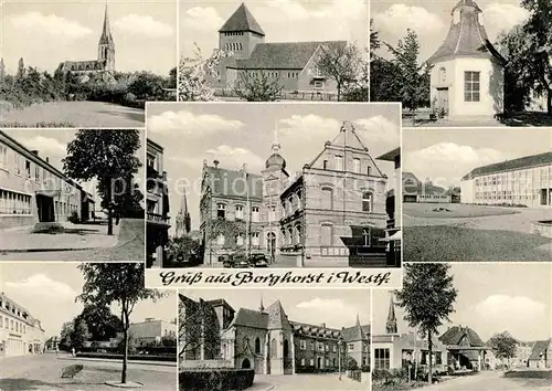 AK / Ansichtskarte Borghorst Westfalen Kirchen Stadthalle Platz Kat. Steinfurt