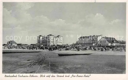 AK / Ansichtskarte Cuxhaven Duhnen Nordseebad Strand Oue Ovens Haus 