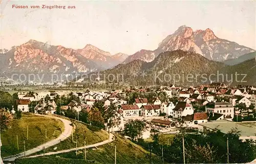 AK / Ansichtskarte Fuessen Allgaeu Ziegelberg Panoraa Kat. Fuessen