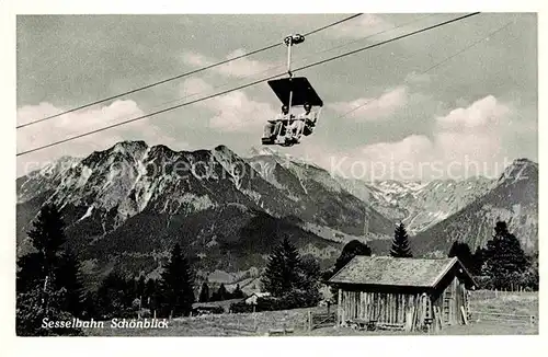 AK / Ansichtskarte Fuessen Allgaeu Sesselbahn Schoenblick Kat. Fuessen