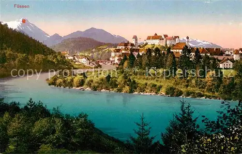 AK / Ansichtskarte Fuessen Allgaeu Panorama Schloss Kat. Fuessen