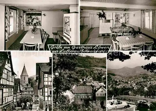 AK / Ansichtskarte Loffenau Bad Herrenalb Gasthaus Loewen Kuhfuhrwerk Panorama Kat. Bad Herrenalb