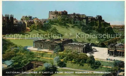 AK / Ansichtskarte Edinburgh National Galleries Castle Scott Monument Kat. Edinburgh