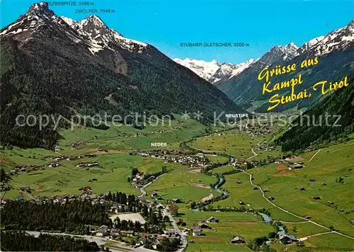 AK / Ansichtskarte Kampl mit Neustift im Stubaital Fliegeraufnahme Kat. Neustift im Stubaital