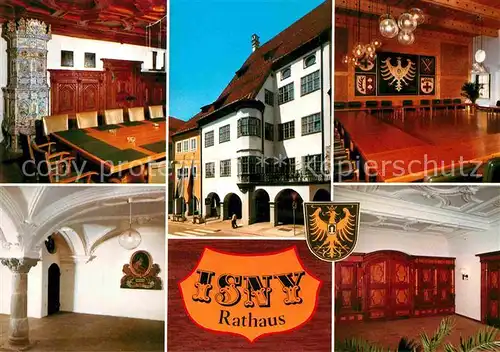 AK / Ansichtskarte Isny Allgaeu Rathaus Details Kat. Isny im Allgaeu