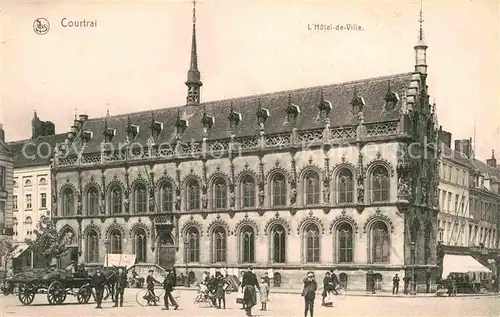 AK / Ansichtskarte Courtrai Flandre Hotel de Ville Kat. Kortrijk