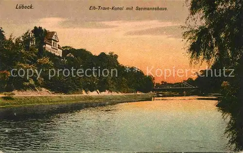 AK / Ansichtskarte Luebeck Elb Trave Kanal mit Seemannshaus Kat. Luebeck