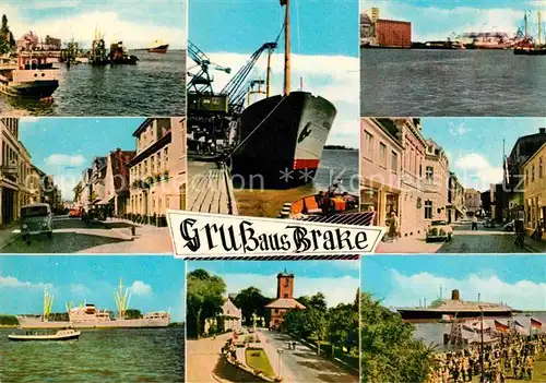 AK / Ansichtskarte Brake Unterweser Hafen U Boot Stadtansichten  Kat. Brake (Unterweser)