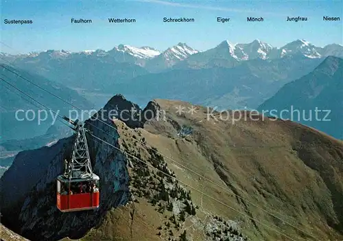 AK / Ansichtskarte Seilbahn Erlenbach Stockhorn Simmental Thunersee Lasenberg  Kat. Bahnen