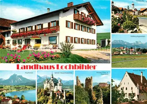 AK / Ansichtskarte Hopferau Landhaus Lochbihler Ruinen Frey Eisenberg Schloss Neuschwanstein  Kat. Hopferau