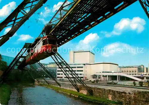 AK / Ansichtskarte Wuppertal Schauspielhaus Schwebebahn Kat. Wuppertal