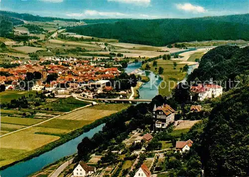 AK / Ansichtskarte Hedemuenden Fliegeraufnahme mit Haus der Heimat Kat. Hann. Muenden