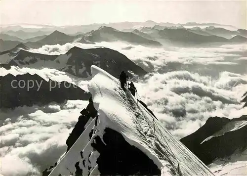 AK / Ansichtskarte Kleinglockner Bergspitze Bergsteiger Kat. Oesterreich