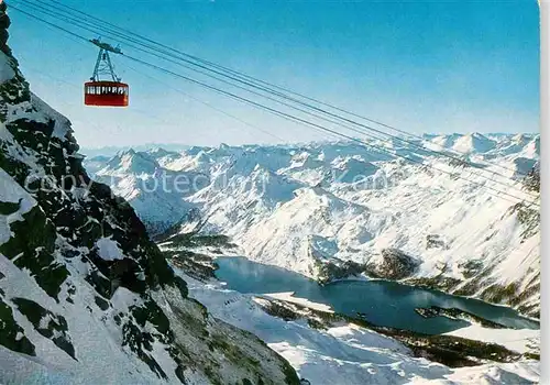 AK / Ansichtskarte Seilbahn Silvaplana Corvatsch Silsersee  Kat. Bahnen