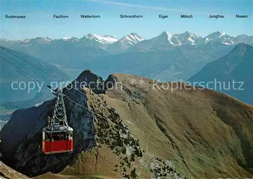 AK / Ansichtskarte Seilbahn Erlenbach Stockhorn Simmental Lasenberg Wetterhorn  Kat. Bahnen