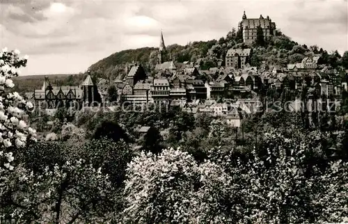 AK / Ansichtskarte Marburg Lahn Stadtblick mit Schloss Kat. Marburg