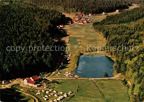 AK / Ansichtskarte Trippstadt Gaststaette Campingplatz Saegmuehle Fliegeraufnahme Kat. Trippstadt