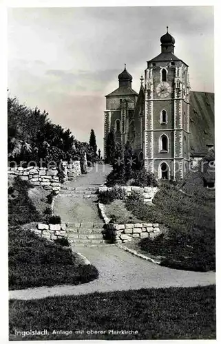 AK / Ansichtskarte Ingolstadt Donau Parkanlage Pfarrkirche Kat. Ingolstadt