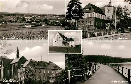 AK / Ansichtskarte Marienheide VDK Erholungsheim Brucher Talsperre Klosterkirche Rathaus Kat. Marienheide