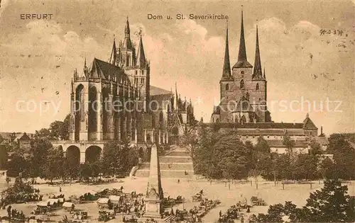 AK / Ansichtskarte Erfurt Dom und St. Severikirche Kat. Erfurt