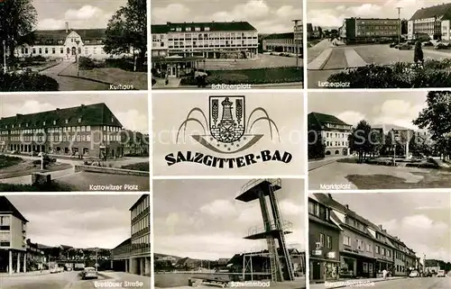 AK / Ansichtskarte Salzgitter Kurhaus Schuetzenplatz Lutherplatz Kattowitzer Platz Breslauer Strasse Burgundenstrasse Kat. Salzgitter