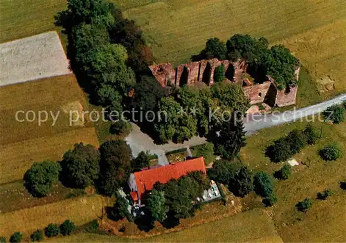 AK / Ansichtskarte Aura Saale Terrassencafe Ruine Aura Luftbild Kat. Aura a.d.Saale