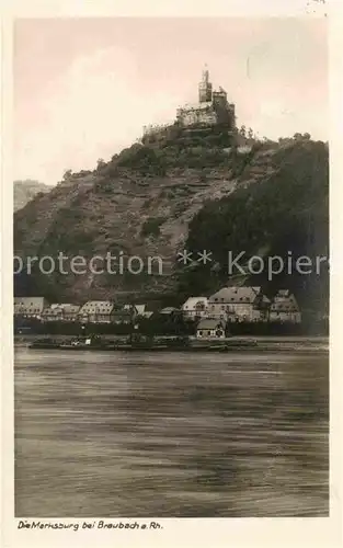 AK / Ansichtskarte Marksburg Panorama Burganlage Kat. Braubach