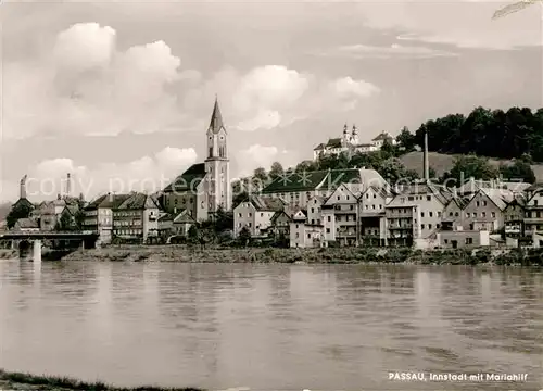 AK / Ansichtskarte Passau Blick ueber den Inn Wallfahrtskirche Maria Hilf Kat. Passau