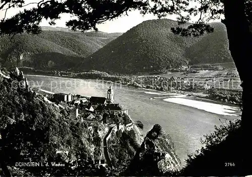 AK / Ansichtskarte Duernstein Wachau Panorama Blick ueber die Donau Kat. Duernstein