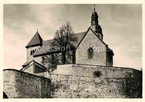 AK / Ansichtskarte Petersberg Fulda Katholische Pfarrkirche ehem. Benediktiner Klosterkirche Kat. Petersberg