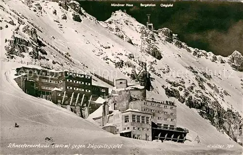 AK / Ansichtskarte Zugspitze Schneefernerhaus  Muenchner Haus Kat. Garmisch Partenkirchen