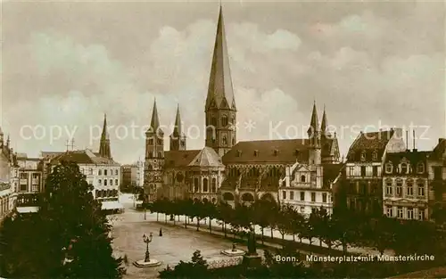 AK / Ansichtskarte Bonn Rhein Muensterplatz Muensterkirche Kat. Bonn