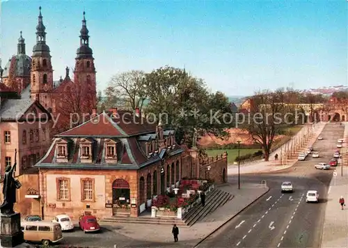 AK / Ansichtskarte Fulda Cafe Weinrestaurant Hauptwache Hubertus Stuben Bonifatiusplatz Kirche Kat. Fulda