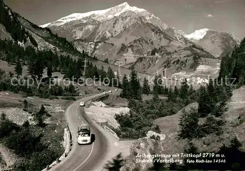 AK / Ansichtskarte Stuben Vorarlberg Arlbergstrasse mit Trittkopf Kat. Kloesterle